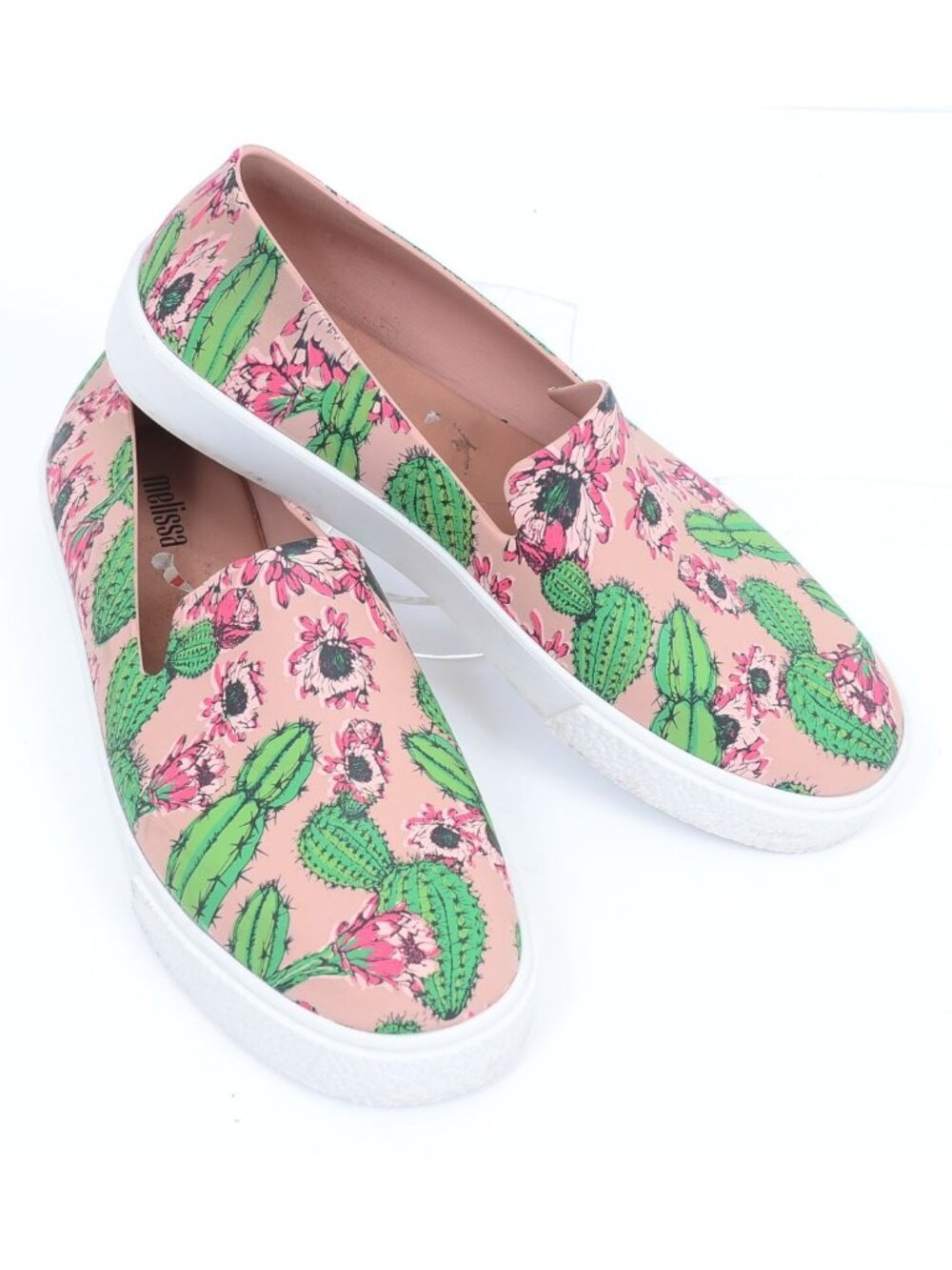 Melissa Women's 8 Ground lii Cactus Printed Slip-on Low-Top MELFLEX™ PVC Sneaker